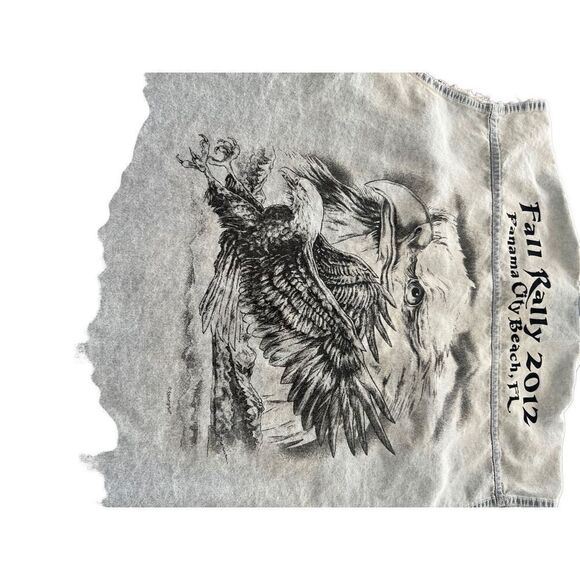 THE AMERICAN BW RALLY BIKE WEEK denim sleeveless shirt size M made in USA - Picture 3 of 13